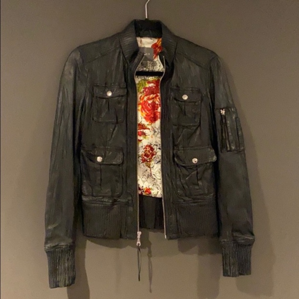 KENNA-T Genuine Black Leather Jacket